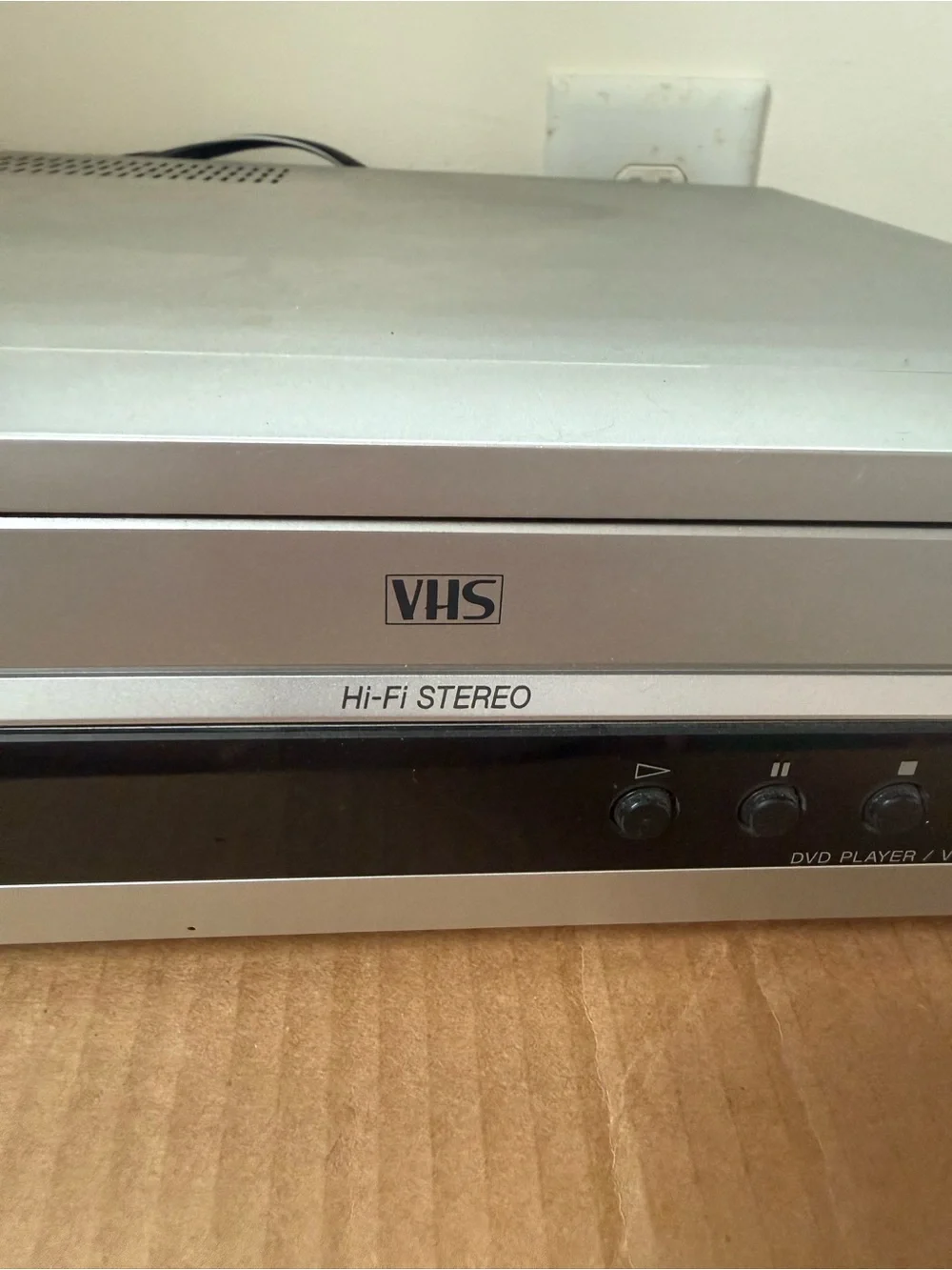 Sony DVD-VHS Player Combo in Silver and Black